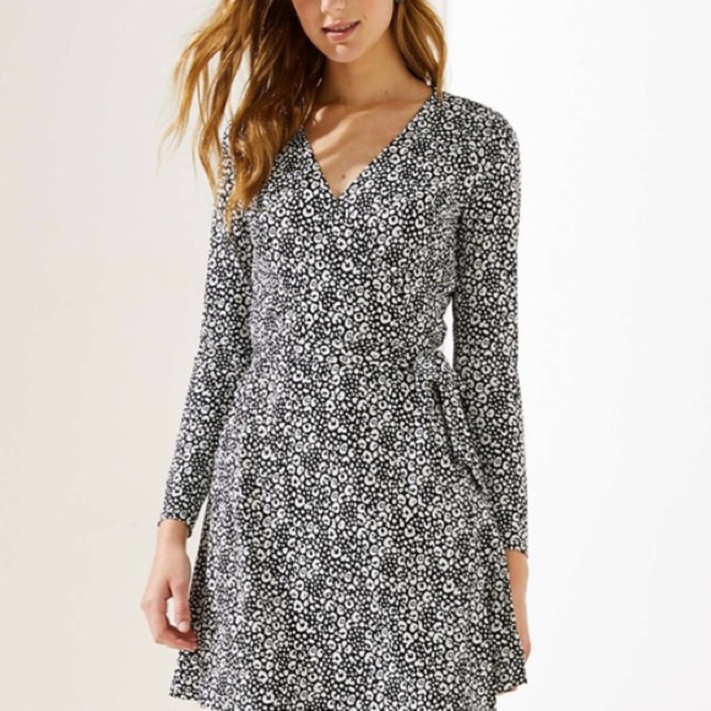 NWT LOFT 00P Cheetah Print Wrap Dress
